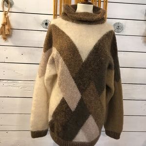 Vintage Earth Toned Turtle Neck Sweater